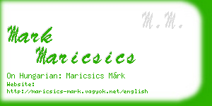 mark maricsics business card